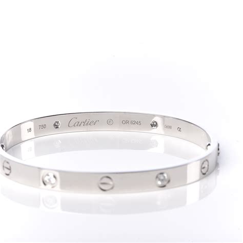 love bracelet white gold|18k gold cartier love bracelet.